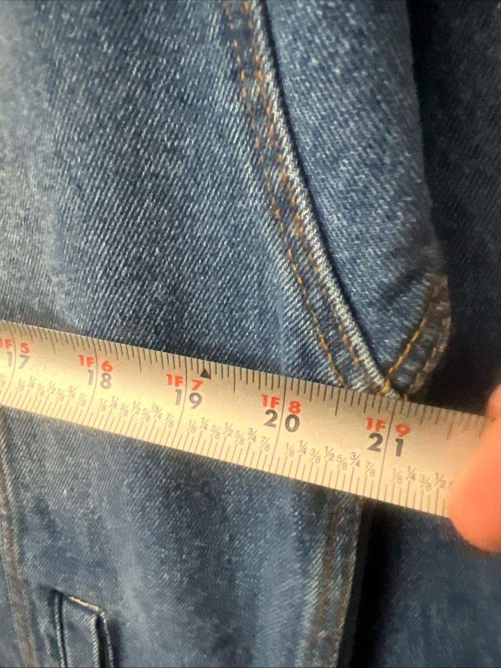 Zara Blue Denim Jacket with graphic writing in the back Medium - Trafaluc Label - Picture 6 of 8